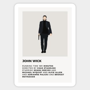 John Wick Minimalist Poster Sticker